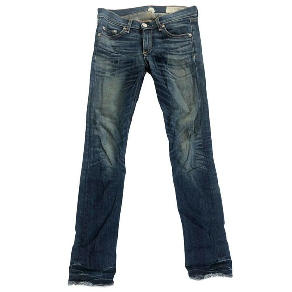 Rag and Bone "The Crop Jean" in Alderly Raw Hem Woman's Sz 25 Sold on REVOLVE - Picture 2 of 11